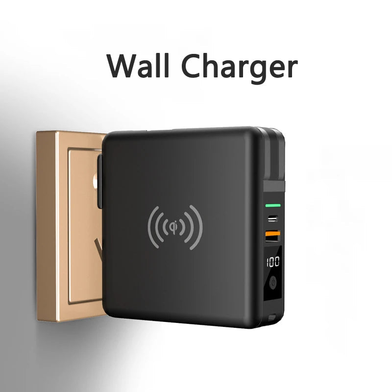 Batterie Externe Premium 10000mAh avec Prise AC et Charge Sans Fil Rapide