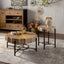 31.5 "Vintage Patchwork Lace Shape Coffee Table Cedar Coffee Table Set (Set of 2) - Korvel