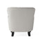 Modern light grey fabric club chair and Ottoman set, stylish cushioned armchair, paired with Ottoman style - Korvel
