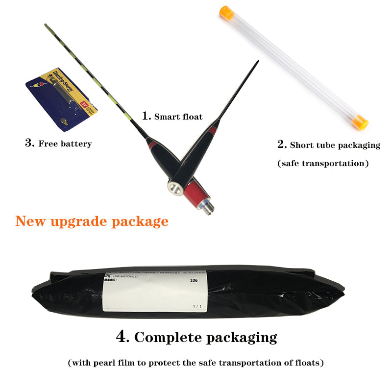 Smart Fishing Float Bite Alarm Fish Bite Bait LED Light Color Change Automatic Night Electronic Changing Buoy Strike Intelligent - Korvel