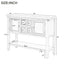 REXM Cambridge Series Retro Console Desk with Storage
