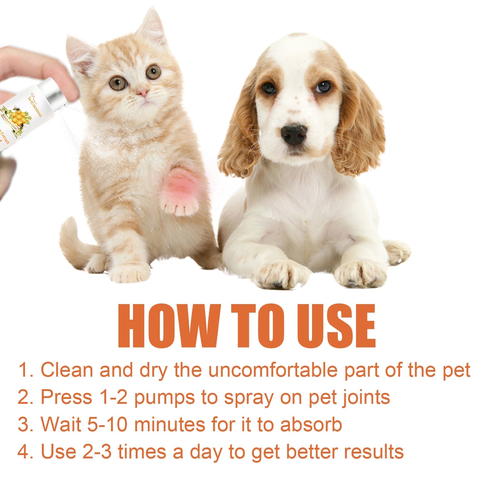 Pet Joint Repair Spray, Relieve Pet Joint Discomfort Muscle Weakness Pet Joint Care Spray - Korvel
