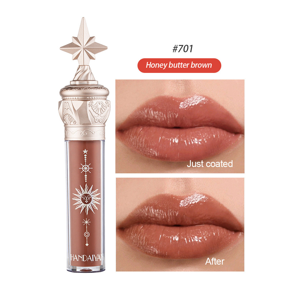 HANDAIYAN Small Star Stick Lip Gloss Lipstick Water Light Film Mirror Lip Glaze Glass Lip Gloss Moisturizing Lasting Not Easy To Fade - Korvel