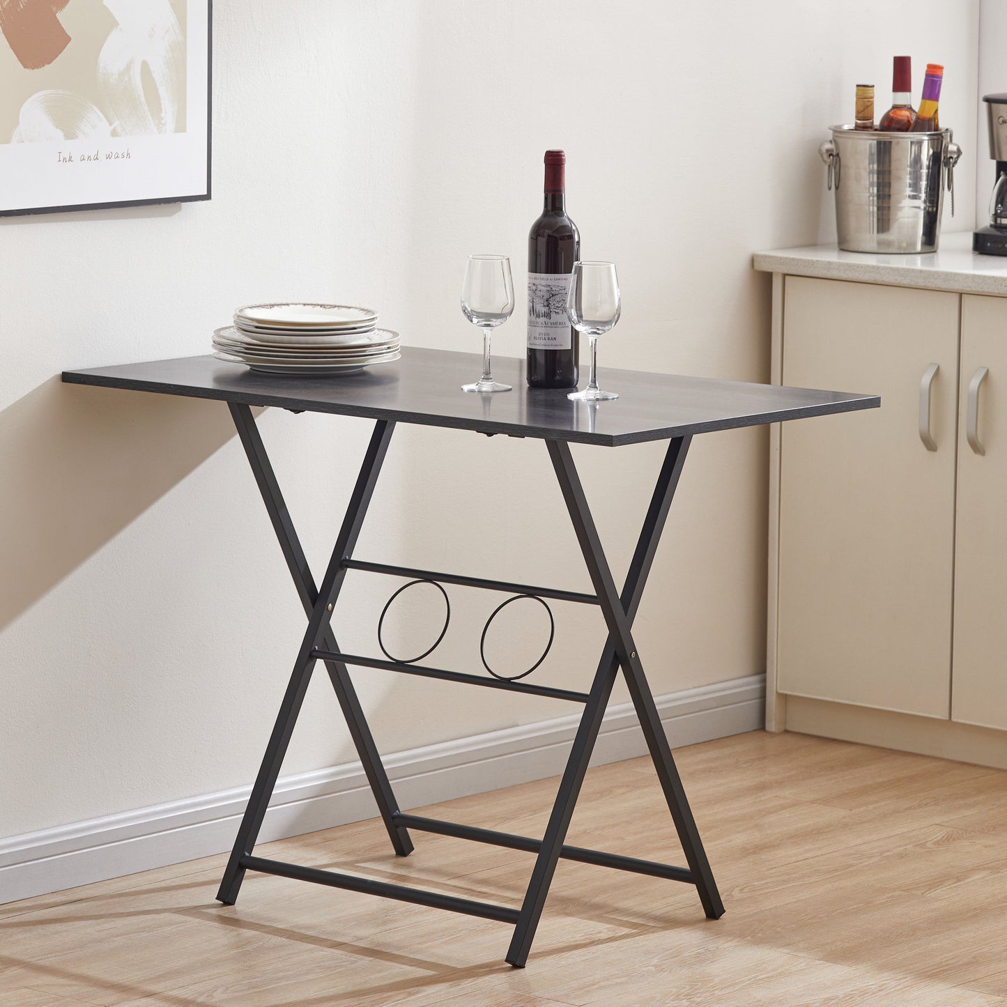 Bureau de bureau pliable compact pour petits espaces