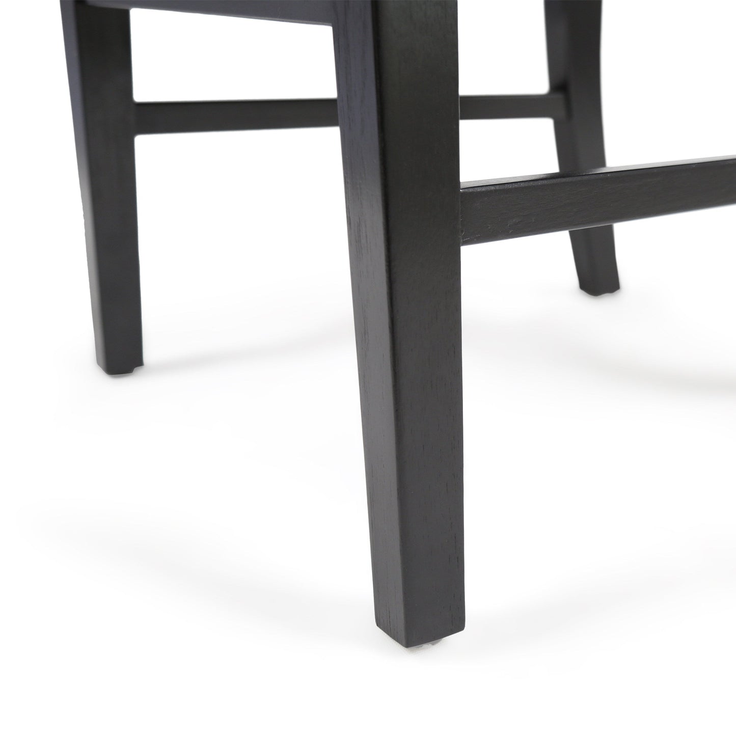 Chaises de salle à manger en bois d'acacia Roshan Farmhouse, noires (ensemble de 2)