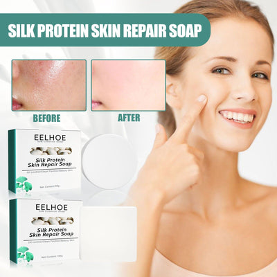 EELHOE Silk Goat Milk Hand Soap Deep Cleansing&Repairing Skin Moisturizing&Tender Silk Goat Milk Cleansing Soap - Korvel
