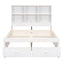 Full Size Platform Bed with Storage Headboard, Charging Station and 2 Drawers White - Korvel