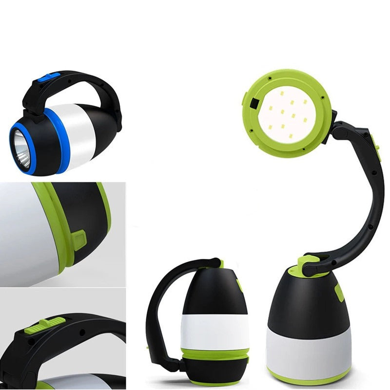 Lampe de camping LED multifonction 3-en-1