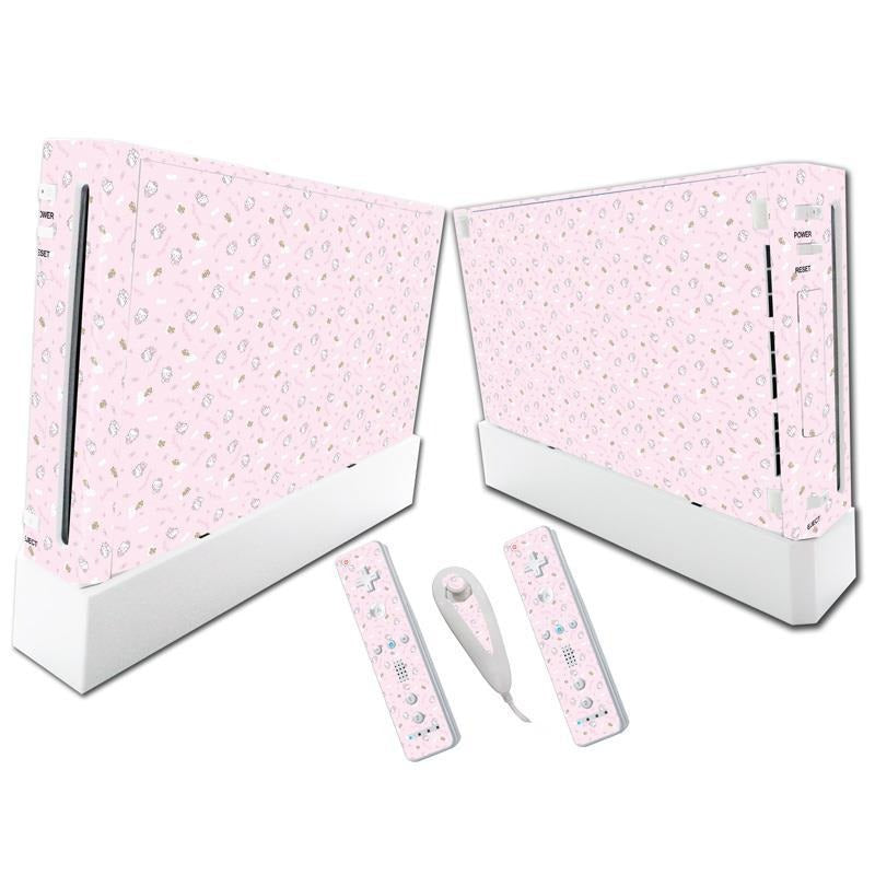 Stylish Wii Console Stickers - Hello Kitty & Pikachu Designs