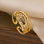 Anillo Ajustable Geométrico de Lujo para Mujeres