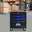 4 DRAWERS MULTIFUNCTIONAL TOOL CART WITH WHEELS-BLACK - Korvel
