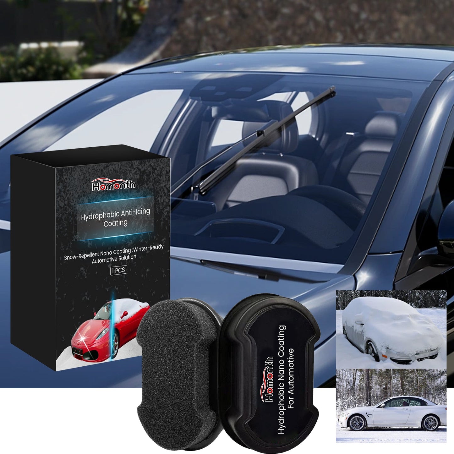 Sponge For Car Glass Hydrophobic Snow Defroster For Car Portable Deicing Cleaning Sponge - Korvel