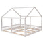 Twin Size White Platform Beds - Two Shared Beds
