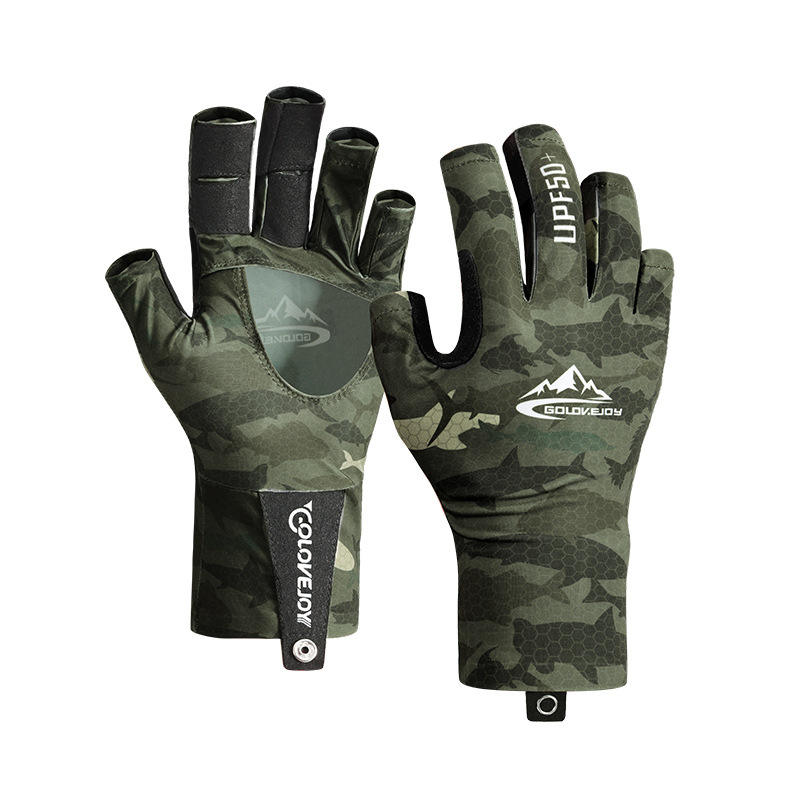 Professional UPF50+ Lure Fishing Gloves Half Finger Sun protection Ice silk Fishing Gloves For Men - Korvel