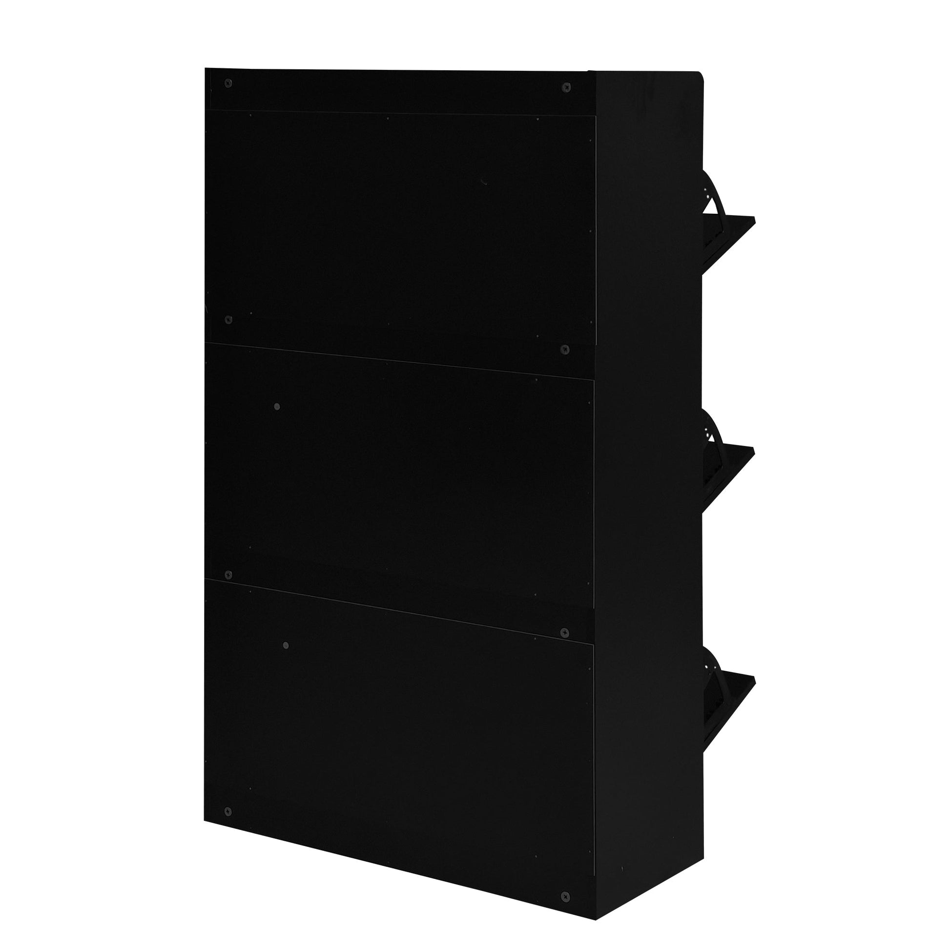 U-Can Shoe Storage Cabinet for Entryway with 3 Flip Drawers, Modern Shoe Organizer Cabinet, Free Standing Shoe Rack Black - Korvel