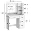 Makeup Vanity Desk with Mirror & Light - Korvel