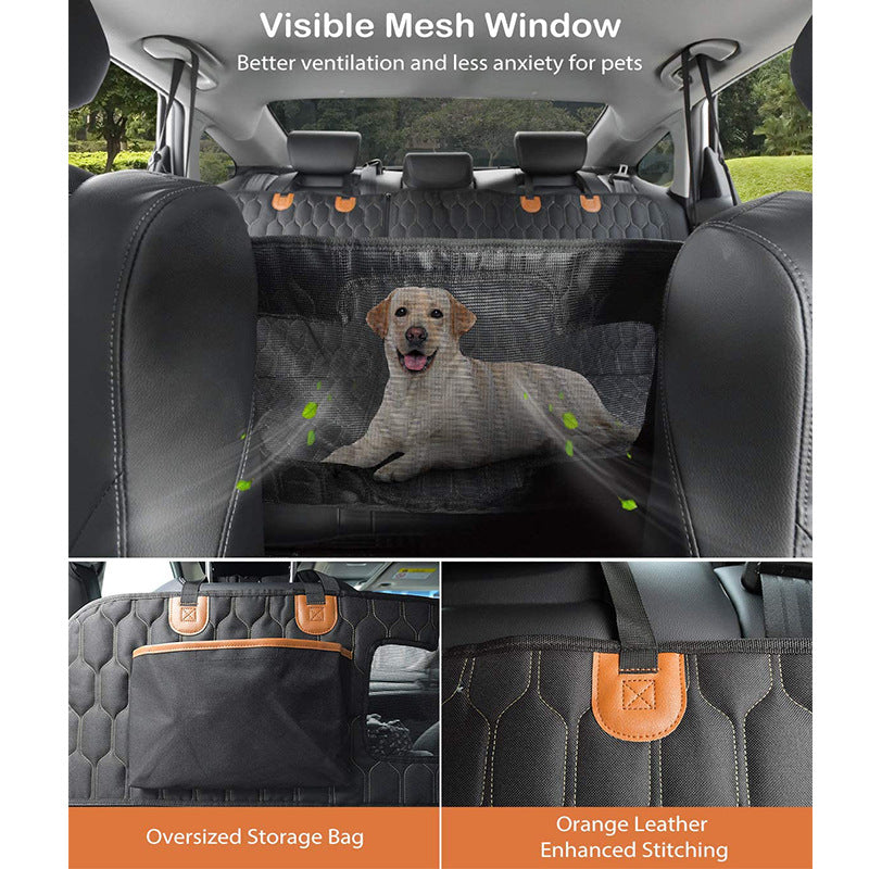 Four in one detachable pet car cushion waterproof dirt proof and scratch resistant rear trunk seat cushion for passenger seat - Korvel