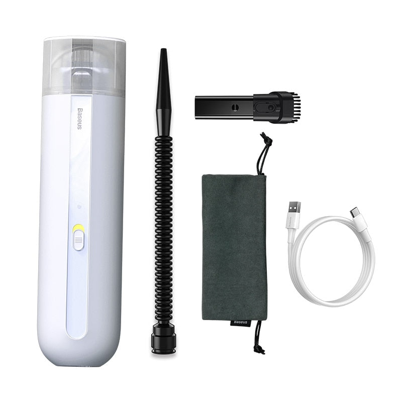 Baseus A2 Car Vacuum Cleaner Mini Handheld Auto Vacuum Cleaner with 5000Pa Powerful Suction For Home & Car & Office - Korvel