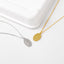 Gilded Virgin Mary necklace for women 925 sterling silver Virgin Mary coin collarbone chain - Korvel
