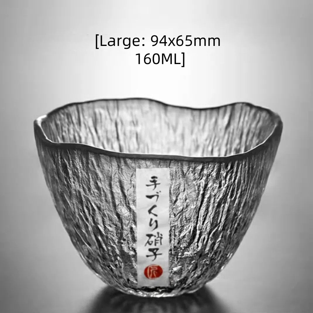 Hammer Patterned Heat-Resistant Glass Tea Cup