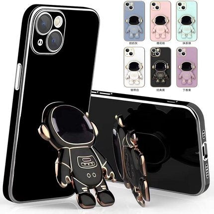 Funda con soporte astronauta 6D para iPhone 13 Pro Max con película para lente