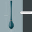 Non perforated wall mounted toilet brush with base, household dead corner cleaning silicone long handle - Korvel