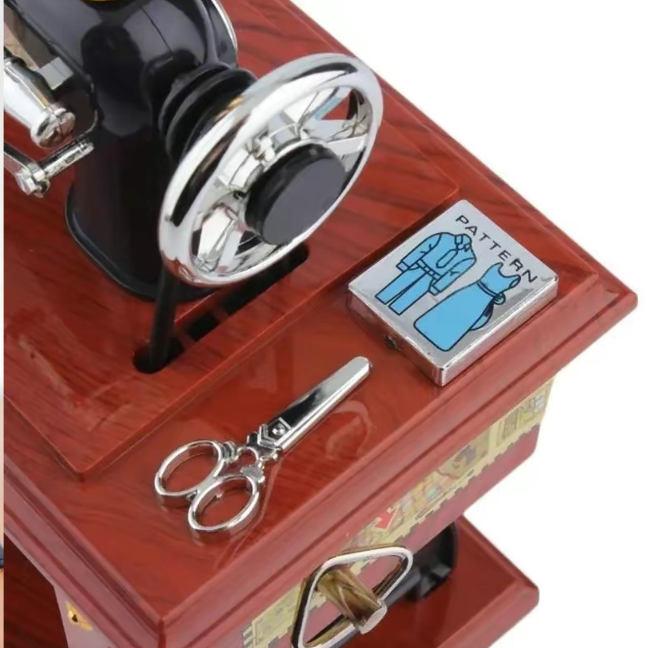 Caja de Música StitchTune - Diseño de Máquina de Coser Vintage