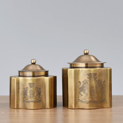 Elegant Brass Vintage Storage Box for Home Decor