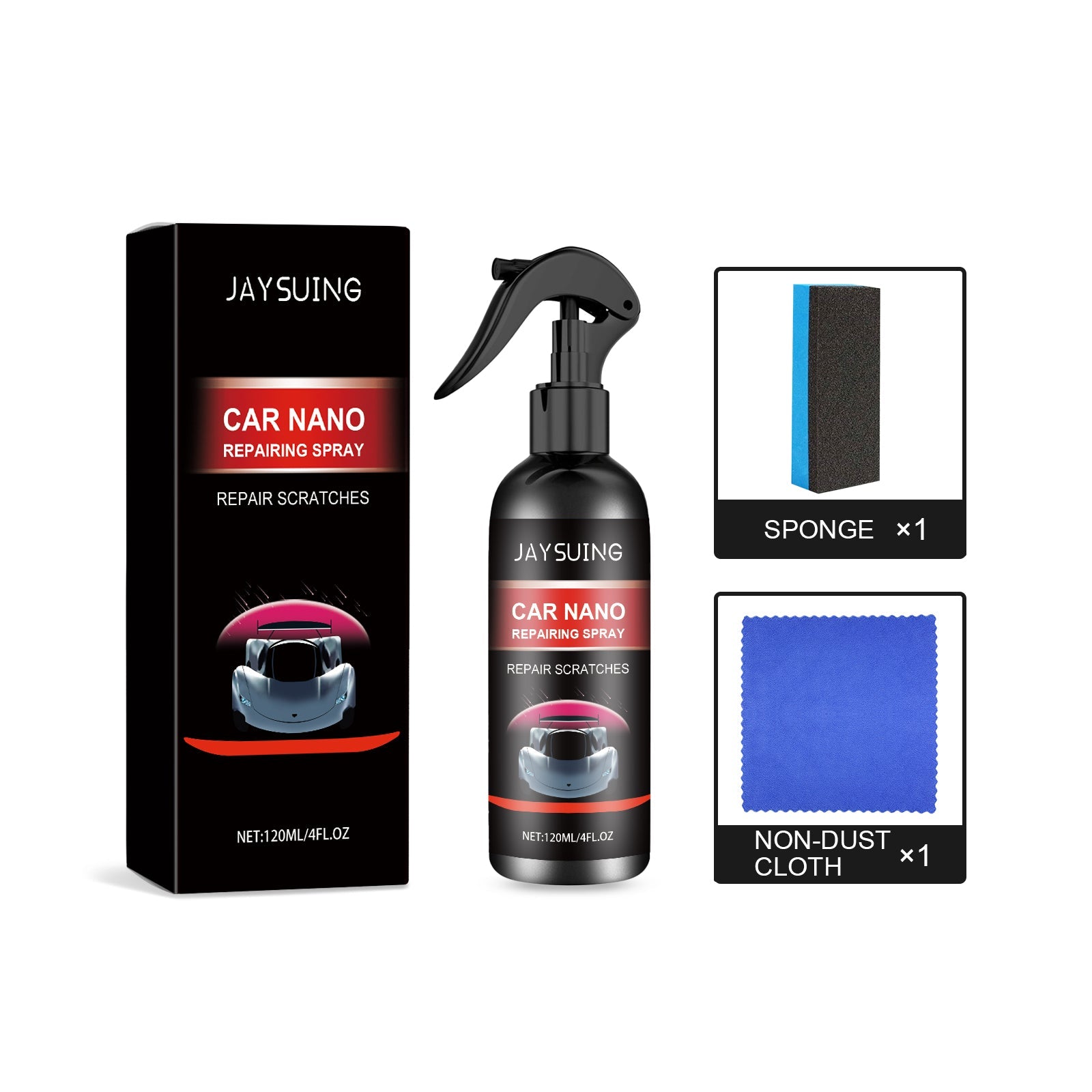 Car Coating Spray Set, Car Paint Polishing Maintenance Anti-Fouling Repair Paint Scratches And Stains Repair - Korvel