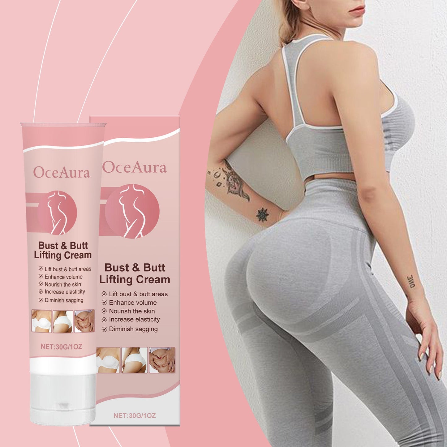 Oceaura Breast Care Cream Breast Moisturizing, Firming, Smoothing And Nourishing Butt Skin Body Care Cream - Korvel