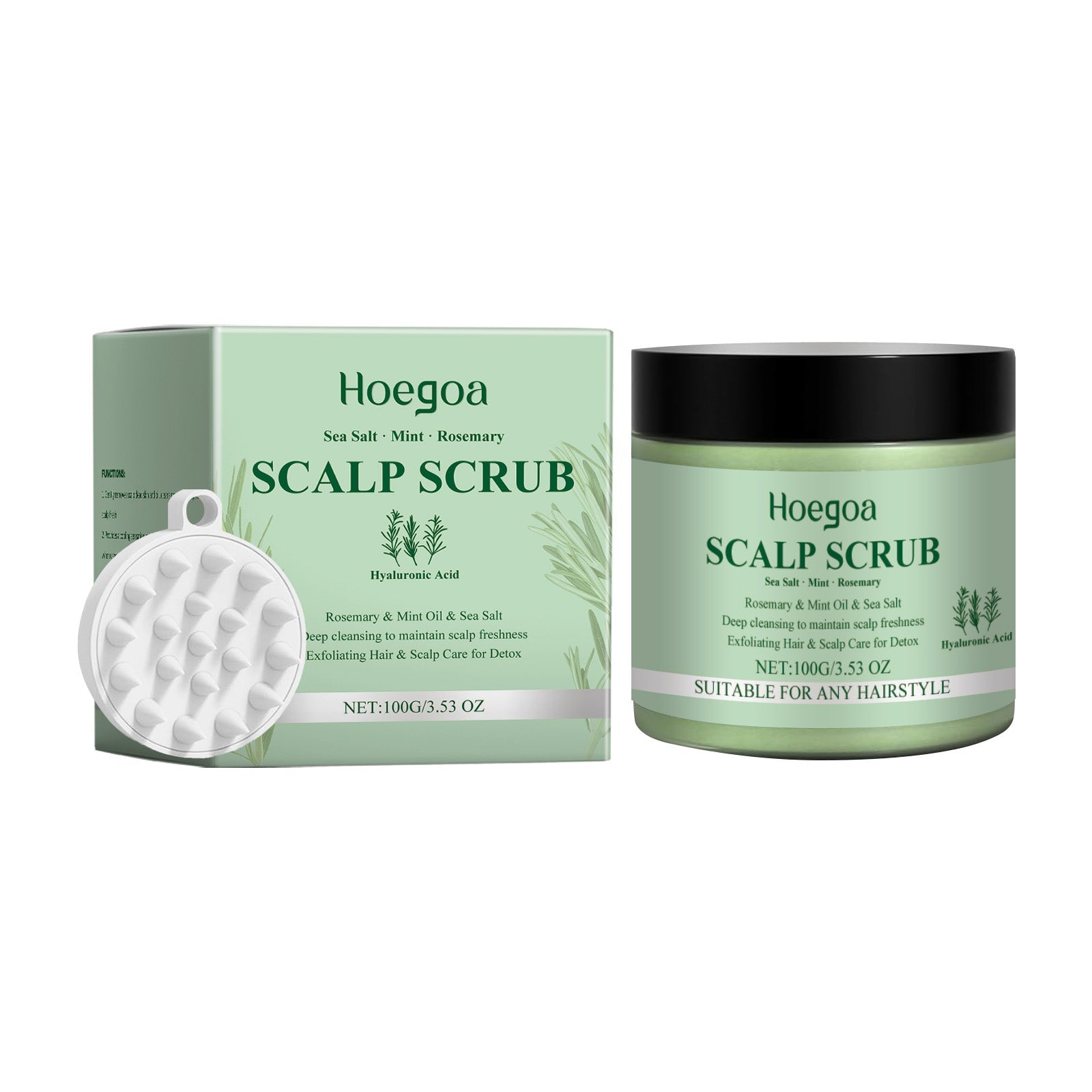 Rosemary Scalp Scrub, A Gentle, Cleansing, Moisturizing, Refreshing And Soothing Scalp Scrub - Korvel