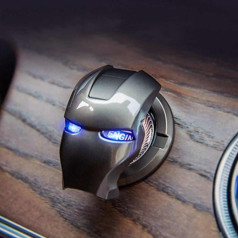Iron Man Car Interior Engine Ignition Start Stop Button Protective Cover Decoration Sticker Car Interior Accessories - Korvel