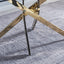 Modern Rectangular Tempered Glass Dining Table for 6
