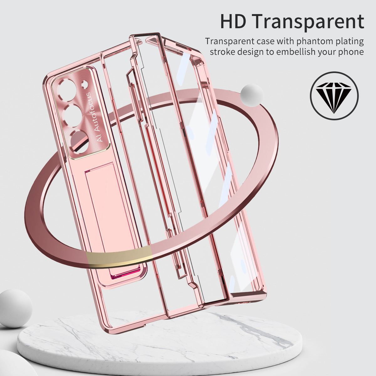 Samsung zfold 6 phone case FOLD5 flat hinge folding pen slot protective cover W23 electroplated lens film suitable - Korvel