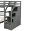 Twin over Full Loft Bed with Staircase Gray - Korvel