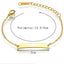 Stainless steel personalized engraved three color curved bracelet simple and personalized women's bracelet - Korvel