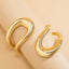 Lacteo Steampunk Chunky Heavy Metal Spring Cuff Bracelet for Women Irregular Big Hollow Out Bangle Jewelry Party Accessories - Korvel