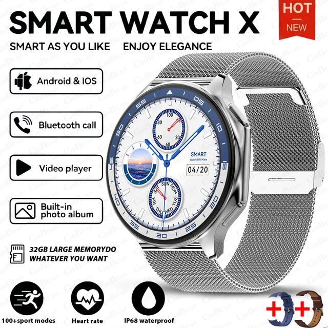 DT Watch X smartwatch with 4G large memory, local music and video playback, waterproof Bluetooth calling, smart phone - Korvel