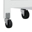 Multi-Functional Kitchen Island Cart with 2 Door Cabinet and Two Drawers,Spice Rack, Towel Holder, Wine Rack, and Foldable Rubberwood Table Top (White) - Korvel