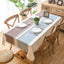 90x90 cm Plaid Decorative Linen Tablecloth with Tassels
