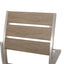 Outdoor Modern Aluminum Dining Chair with Faux Wood Seat (Set of 2), Natural and Silver - Korvel
