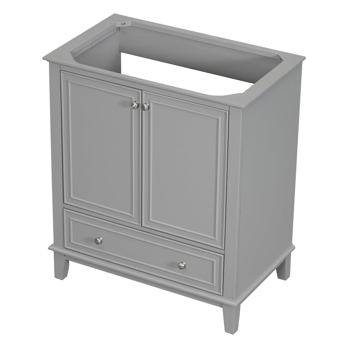30-Inch Gray Bathroom Vanity Base Only