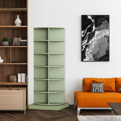 Green 360 Rotating Shoe Cabinet - 6 Layers