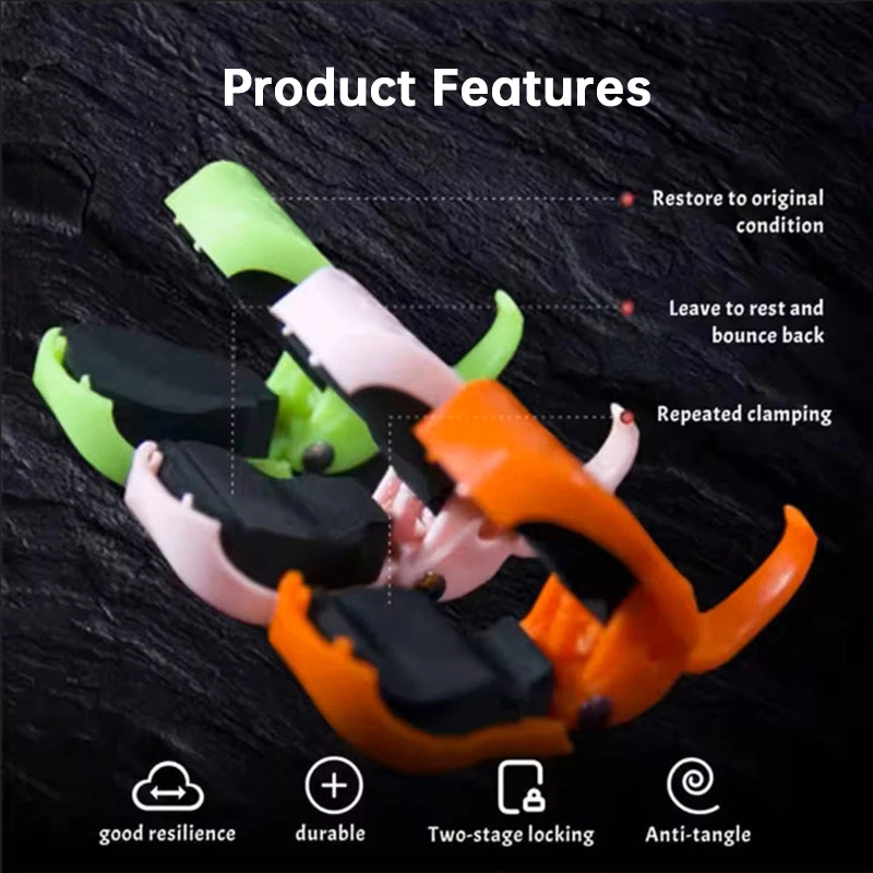 2PCS Compact Fishing Rod Holder Clip - Wall-Mounted Storage