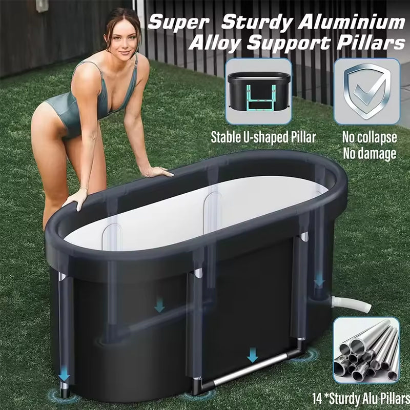 Portable multi-layer outdoor cold immersion bathtub for athletes' recovery, foldable for family use. - Korvel