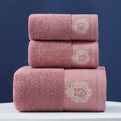 Towel Set Of Pure Cotton Towel Bath Towel Three-Piece Gift Set Xinjiang Cotton - Korvel