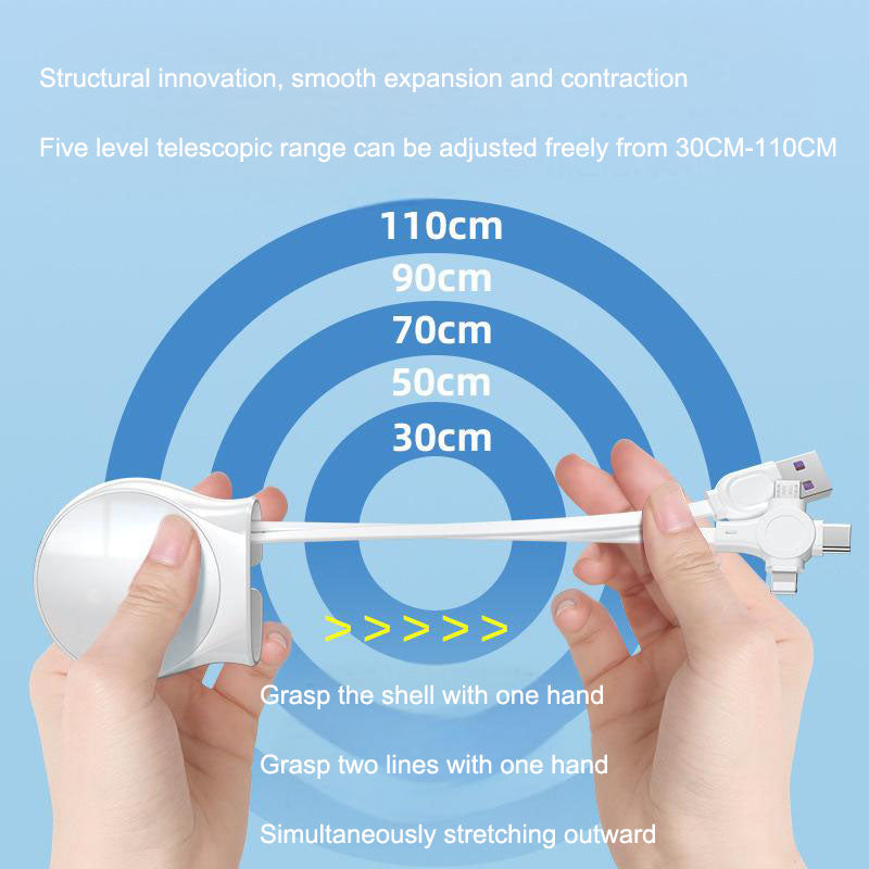 Retractable 3-in-1 USB Charging Cable