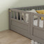 Full size floor bed, children's floor bed frame, Montessori wood floor bed, support Flat noodles gray - Korvel