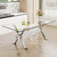 Dining table Modern tempered glass dining table 79 ''x39''x30 '' 1105 - Korvel