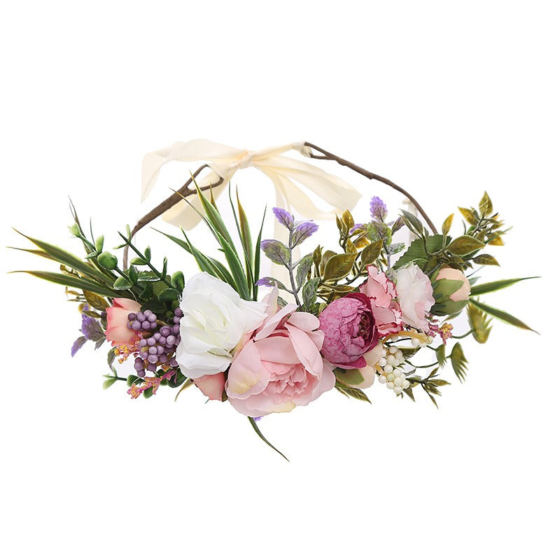 Bridal hair crown bridesmaid wreath accessory headflower - Korvel